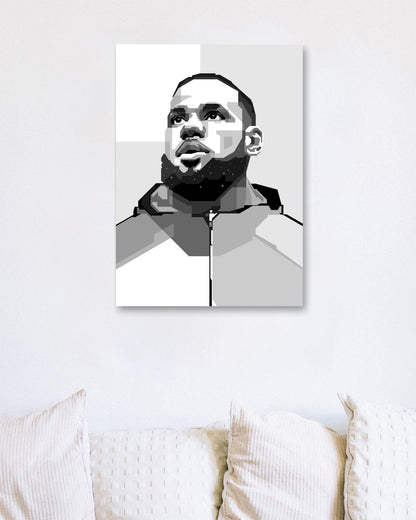 Art LeBron James in Grey - @WPAPbyiant