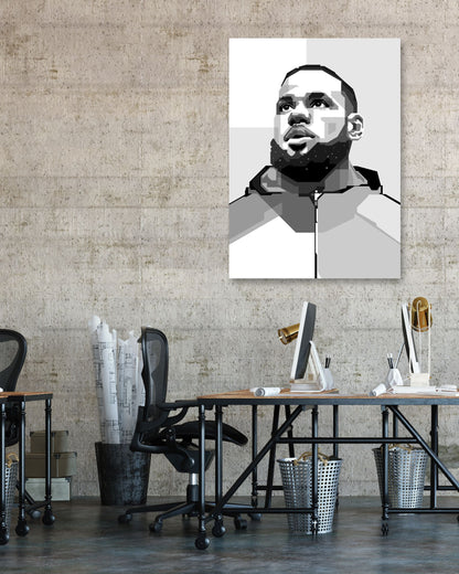 Art LeBron James in Grey - @WPAPbyiant