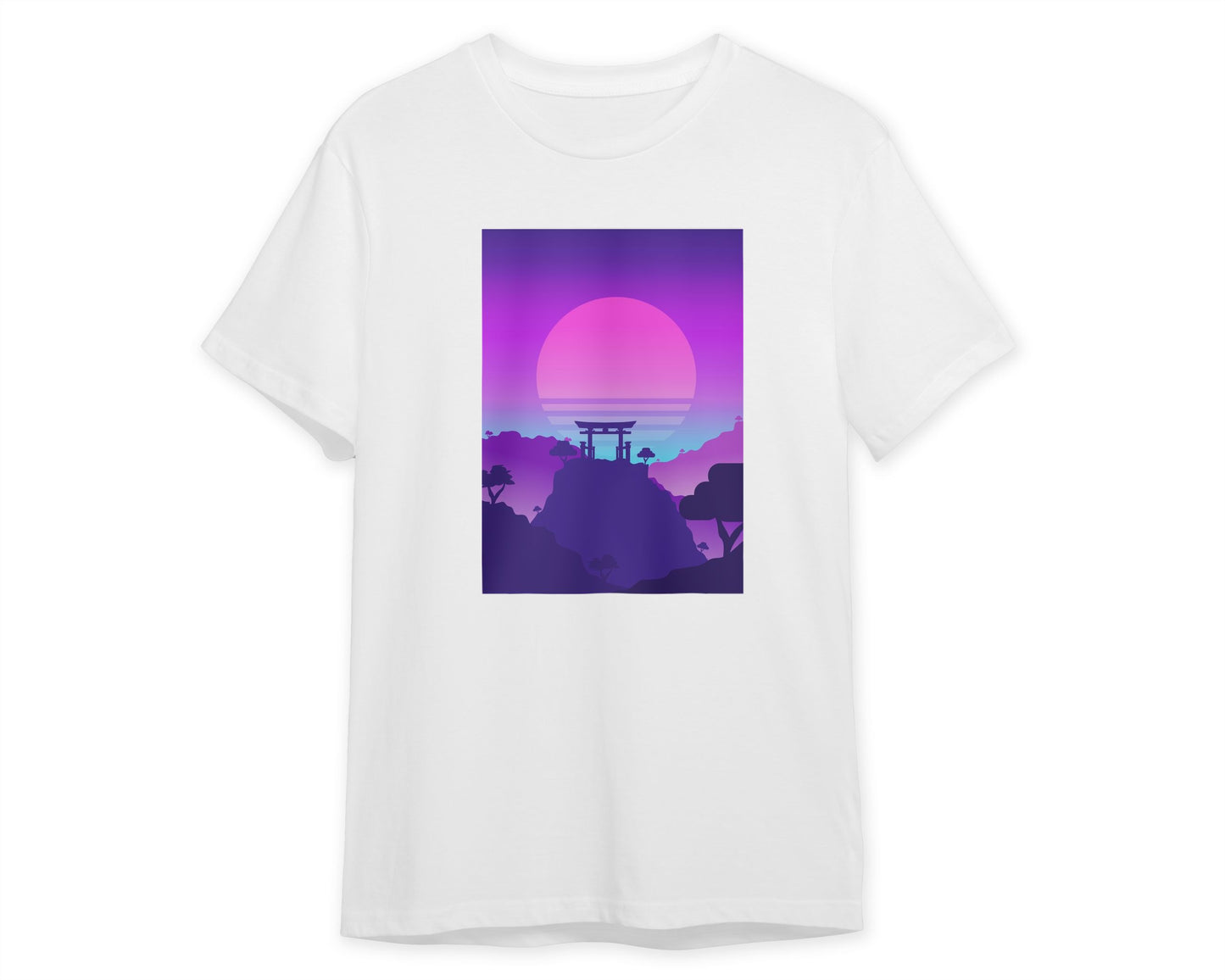 Japanese Torii retro Synthwave Minimalist - @IlhamQrov