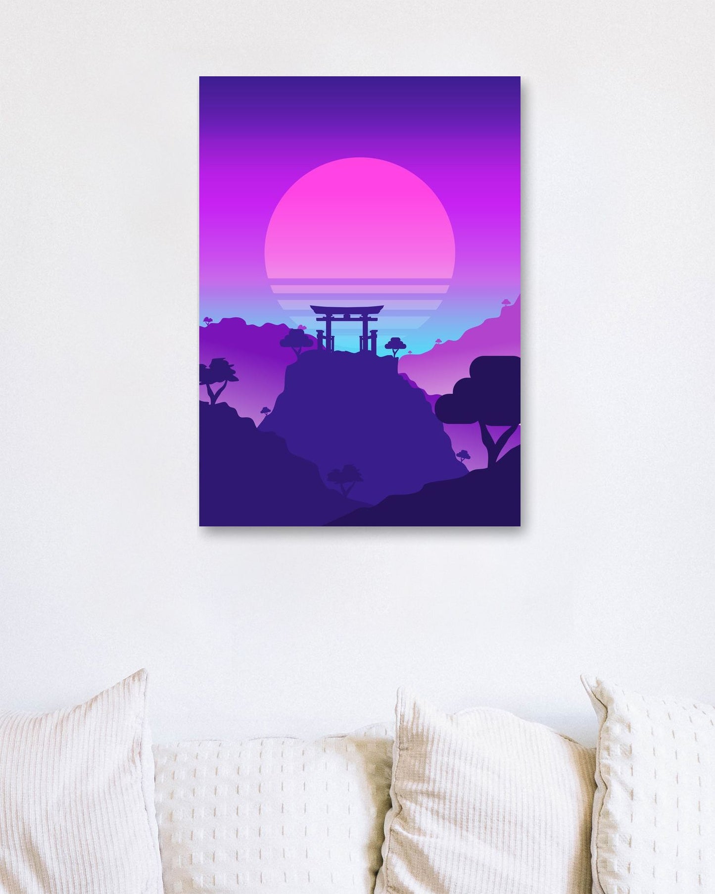 Japanese Torii retro Synthwave Minimalist - @IlhamQrov