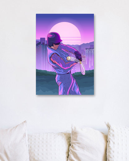 Baseball american football Retro Synthwave - @IlhamQrov