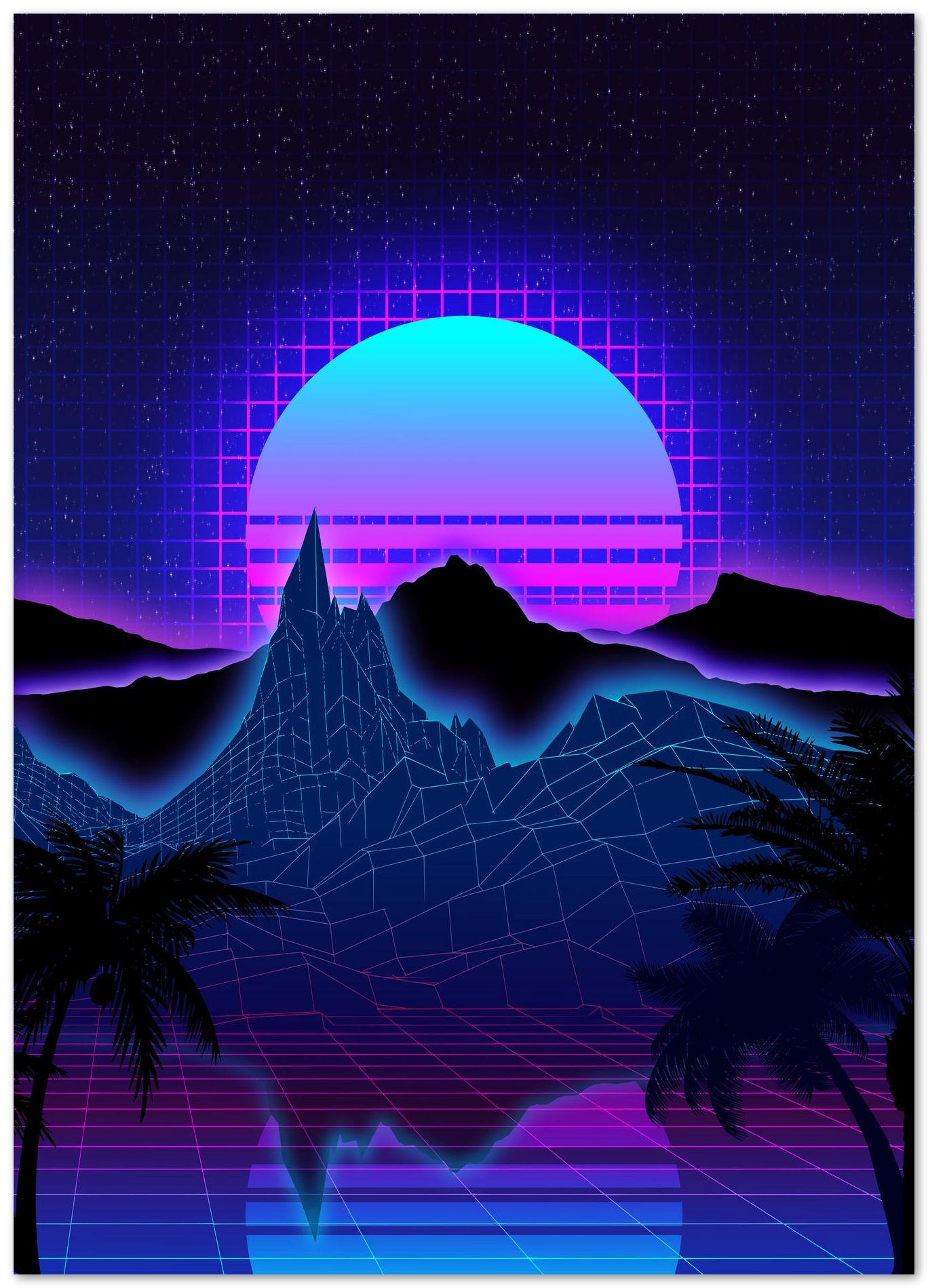 Retro vapor Synthwave Aesthetic Outrun - @IlhamQrov