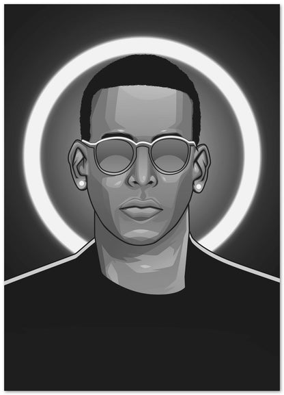 Daddy Yankee Grayscale Rapper - @ColorizeStudio