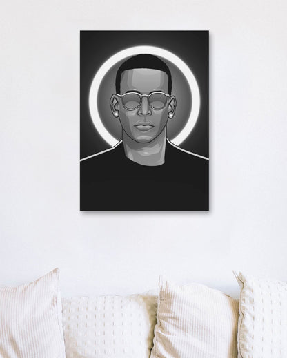 Daddy Yankee Grayscale Rapper - @ColorizeStudio