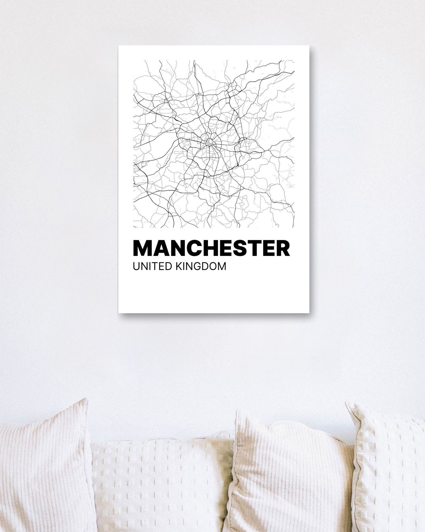 Minimalist Manchester Map - @VickyHanggara