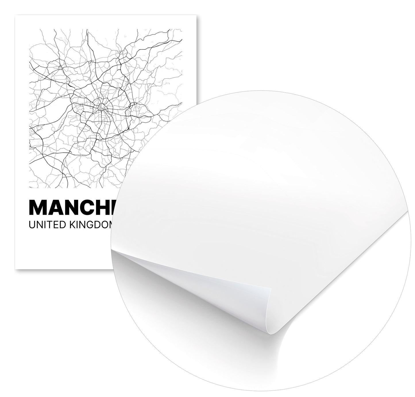 Minimalist Manchester Map - @VickyHanggara