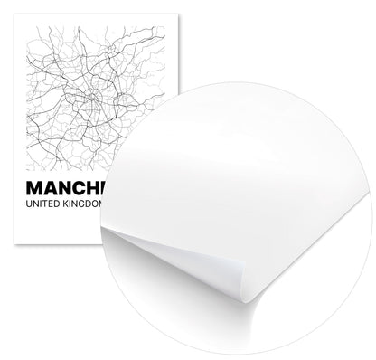 Minimalist Manchester Map - @VickyHanggara