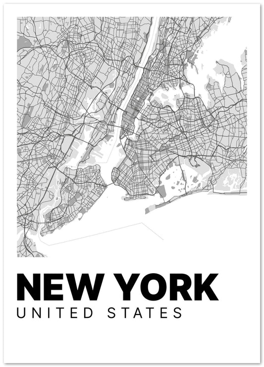 Minimalist New York Map - @VickyHanggara