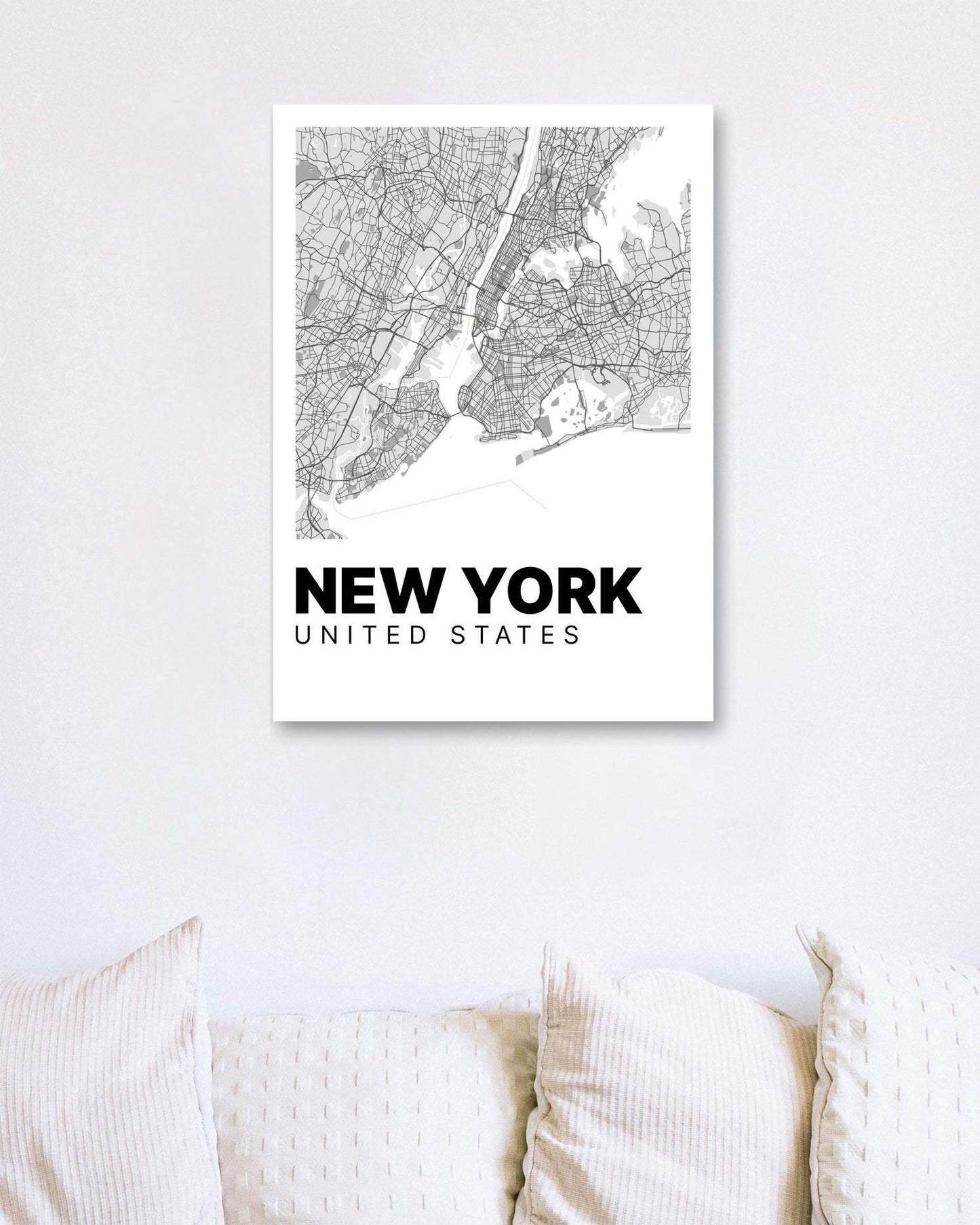 Minimalist New York Map - @VickyHanggara