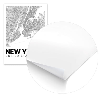 Minimalist New York Map - @VickyHanggara