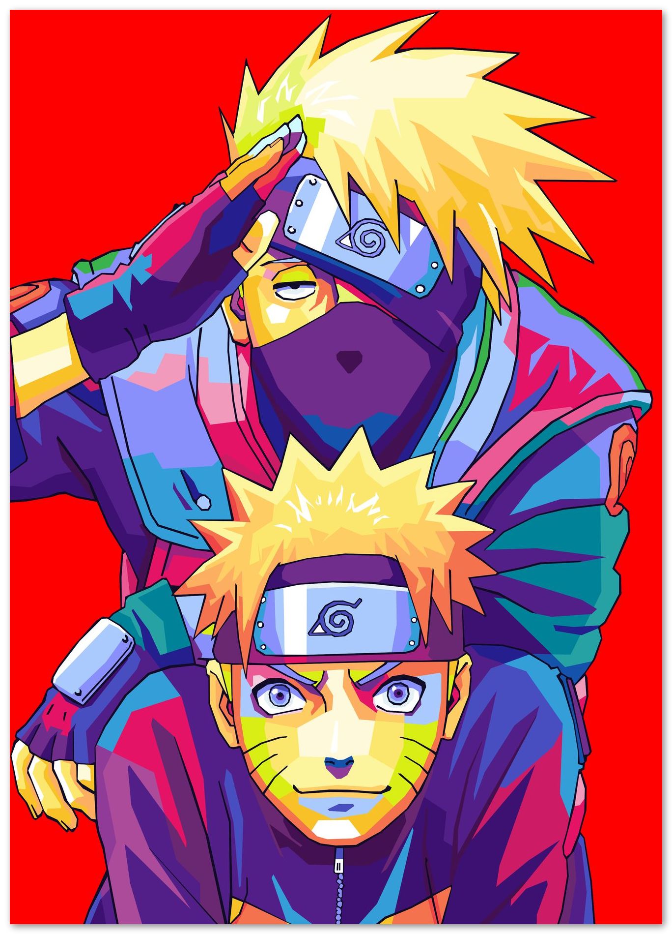 KAKASHI NARUTO WPAP POP ART - @hikenthree