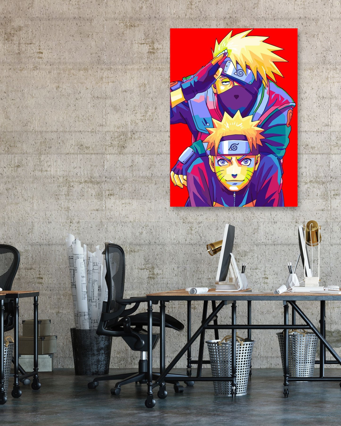 KAKASHI NARUTO WPAP POP ART - @hikenthree