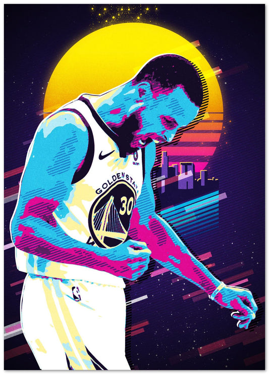 Stephen Curry retro colorful - @Sandy15
