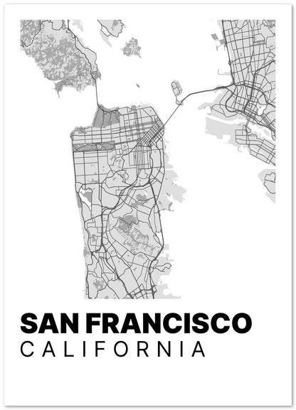 Minimalist San Francisco Map - @VickyHanggara