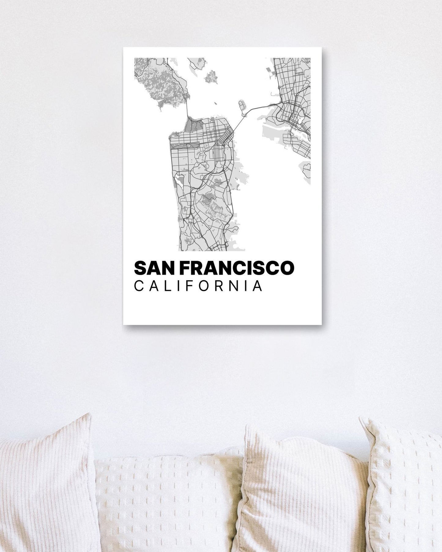 Minimalist San Francisco Map - @VickyHanggara