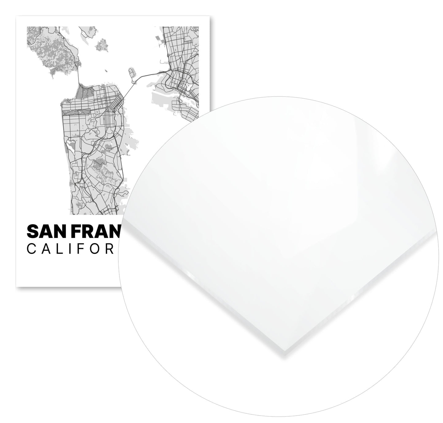 Minimalist San Francisco Map - @VickyHanggara