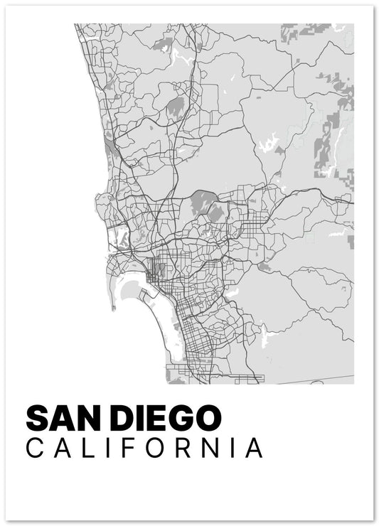 Minimalist San Diego Map - @VickyHanggara