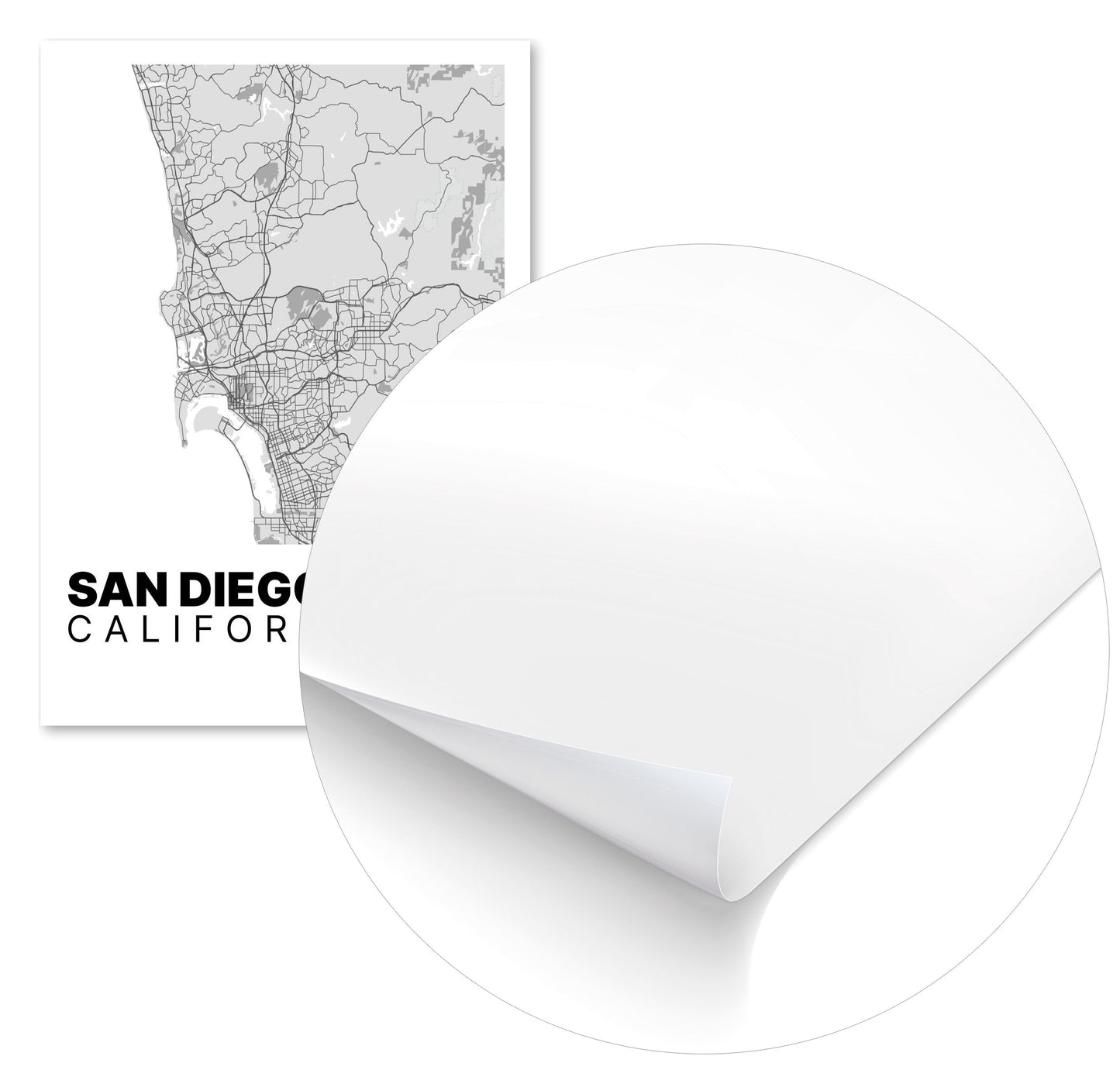 Minimalist San Diego Map - @VickyHanggara