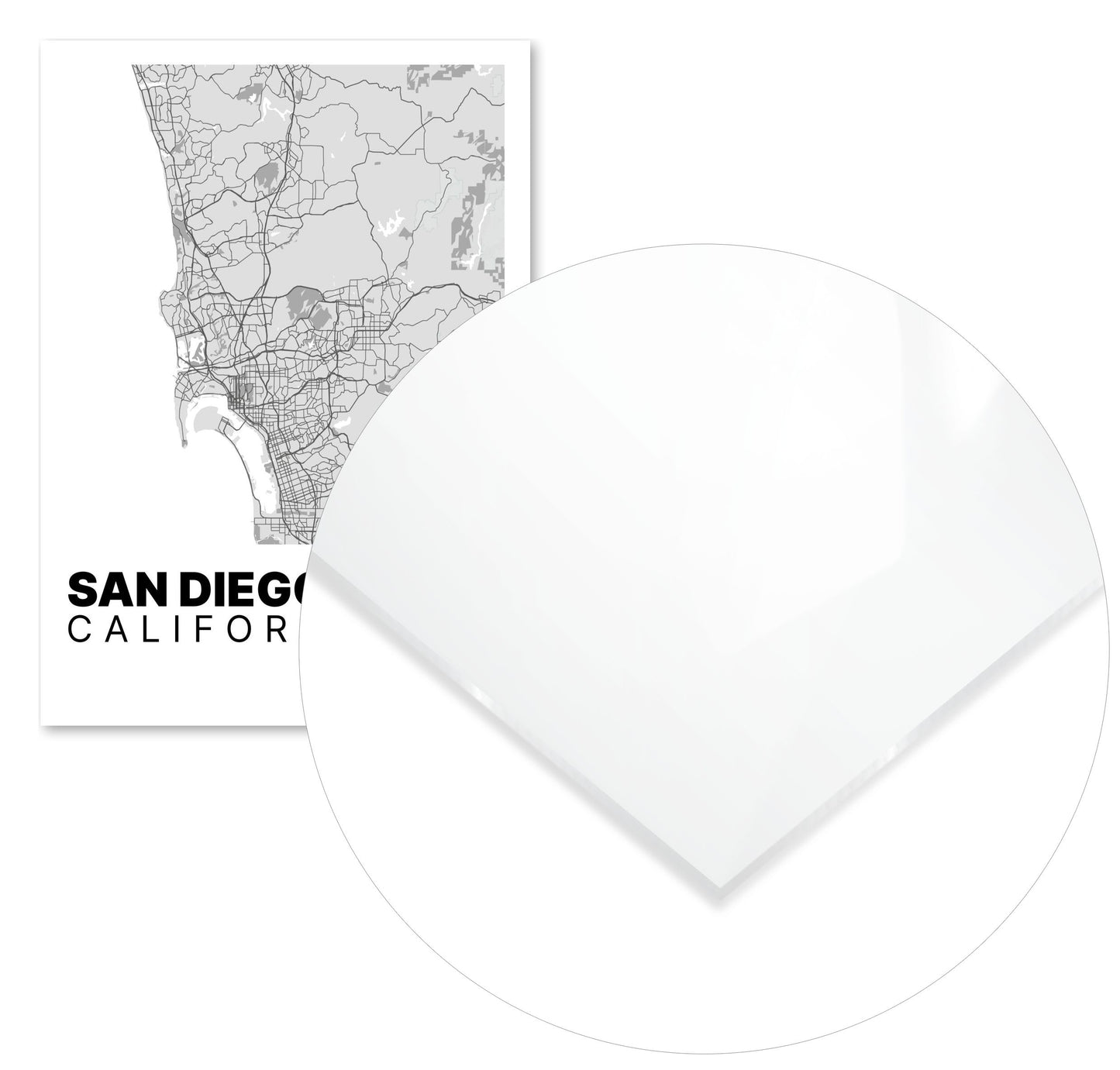 Minimalist San Diego Map - @VickyHanggara