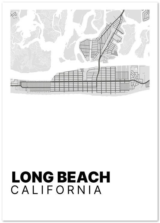 Minimalist Long Beach Map - @VickyHanggara