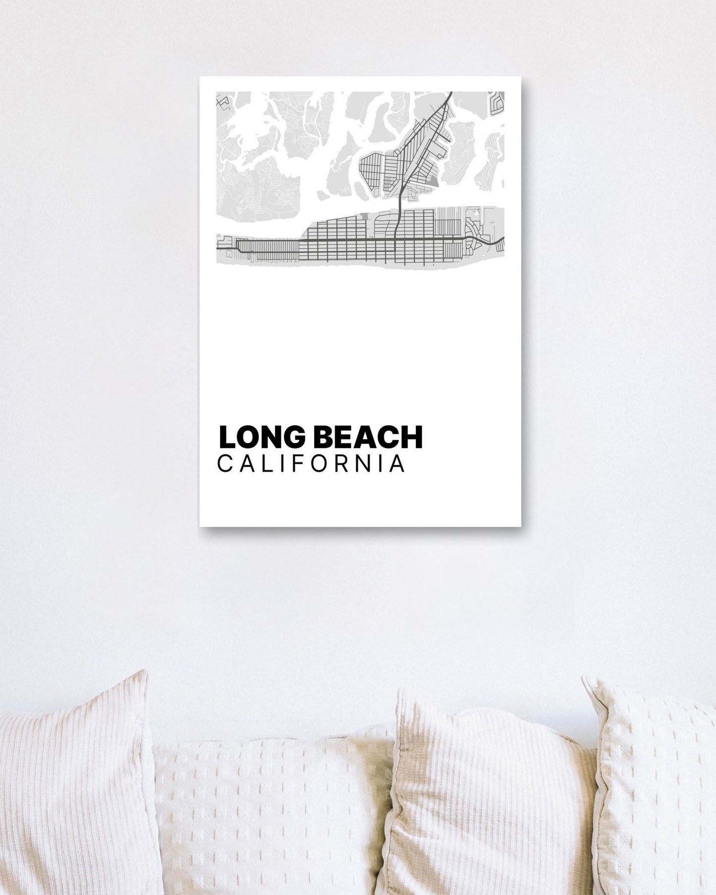 Minimalist Long Beach Map - @VickyHanggara