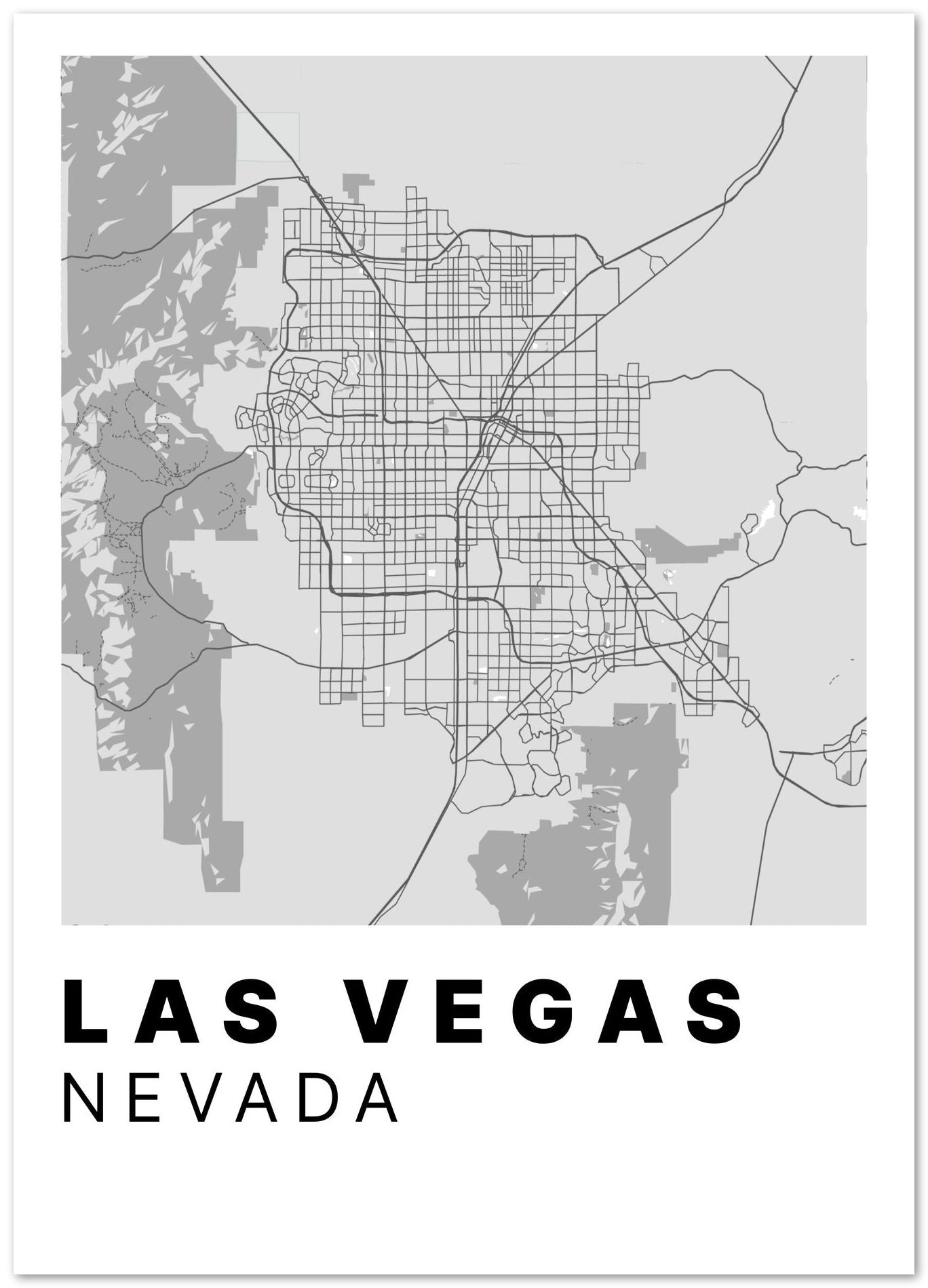 Minimalist Las Vegas Map - @VickyHanggara