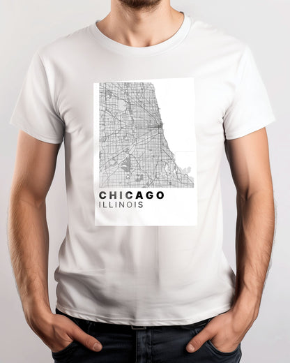 Minimalist Chicago Map - @VickyHanggara