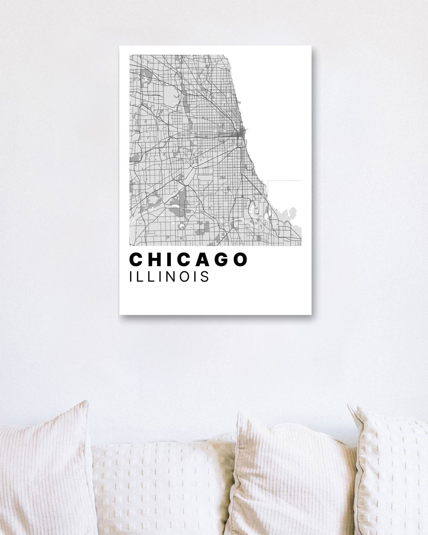 Minimalist Chicago Map - @VickyHanggara