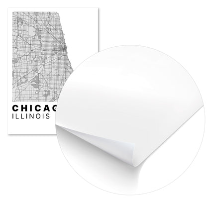 Minimalist Chicago Map - @VickyHanggara