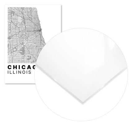 Minimalist Chicago Map - @VickyHanggara