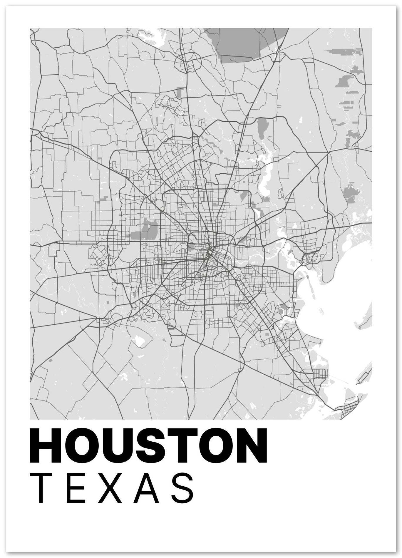 Minimalist Houston Map - @VickyHanggara