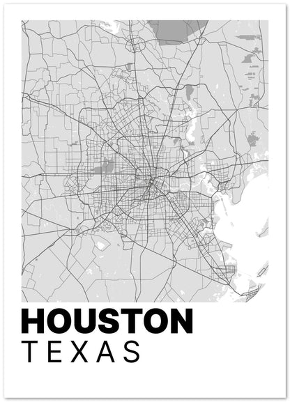 Minimalist Houston Map - @VickyHanggara