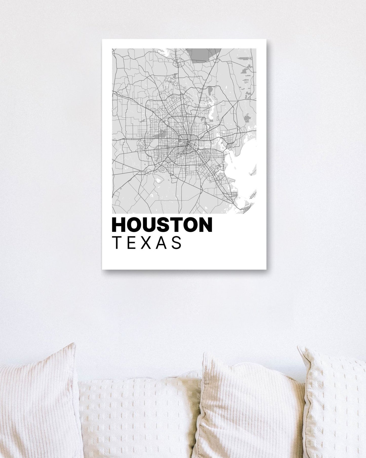 Minimalist Houston Map - @VickyHanggara