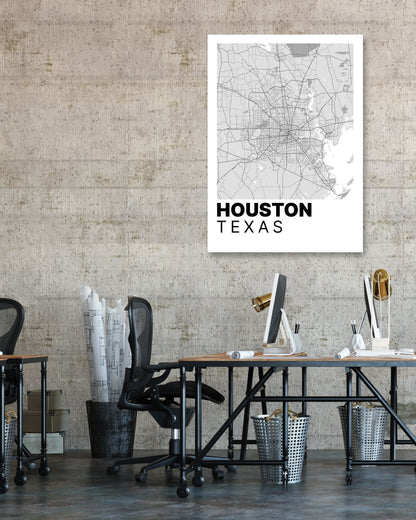 Minimalist Houston Map - @VickyHanggara