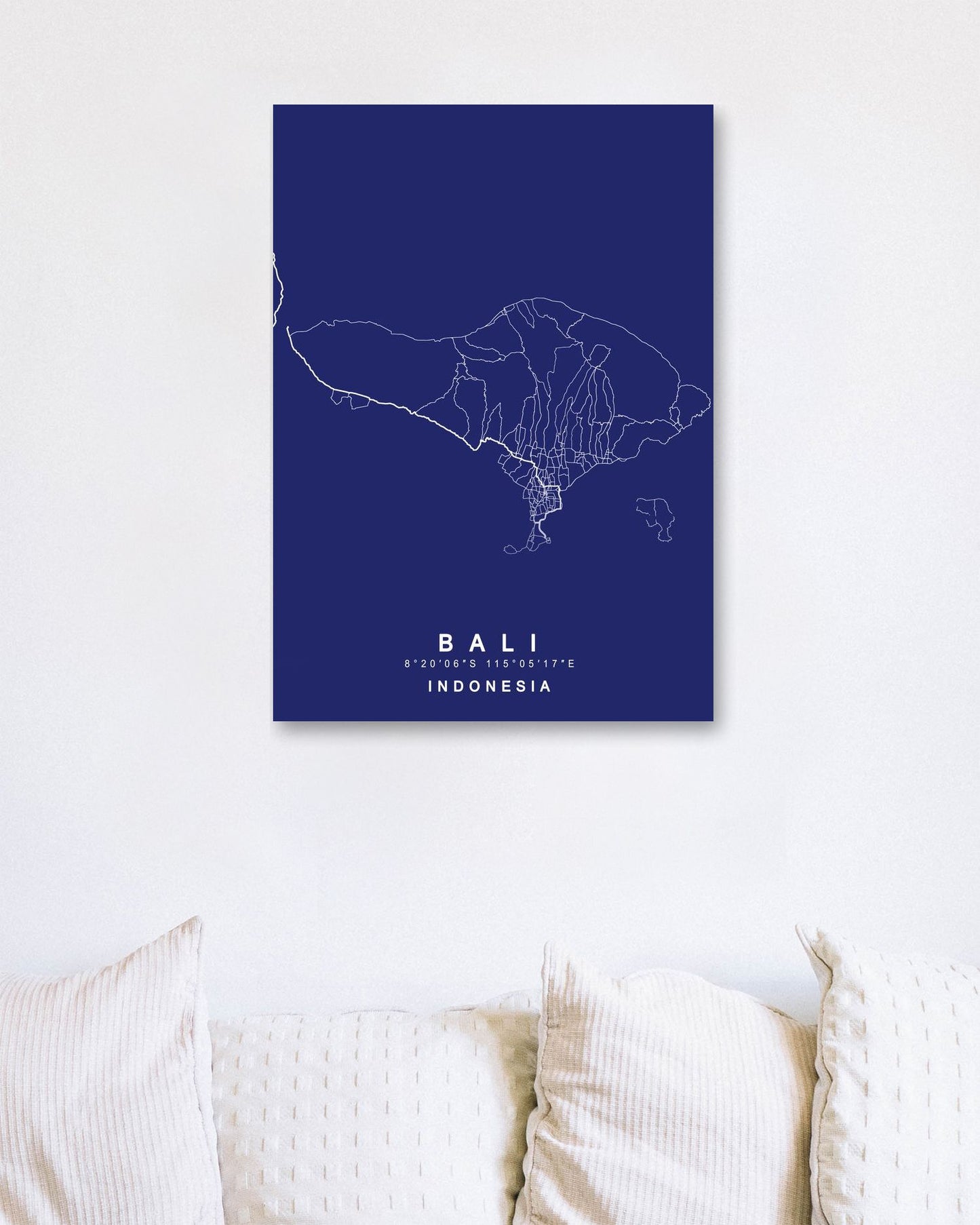 Bali Indonesia Maps Blue Print - @GreyArt