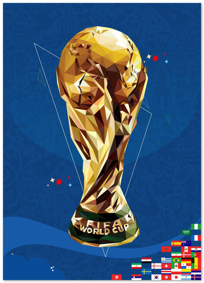 football world cup trophy geometric - @Artnesia