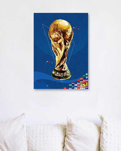football world cup trophy geometric - @Artnesia