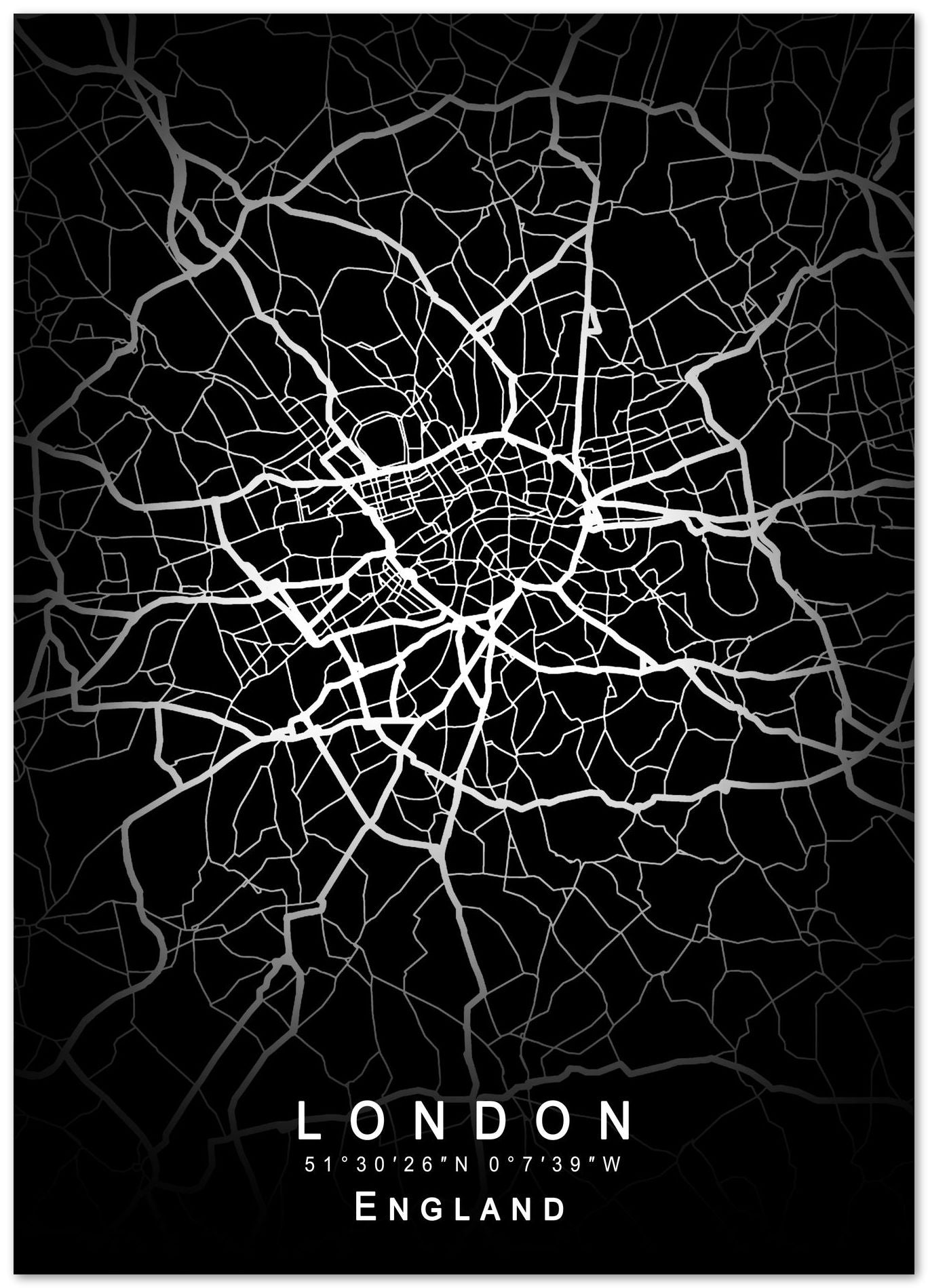 London Map Black white - @GreyArt