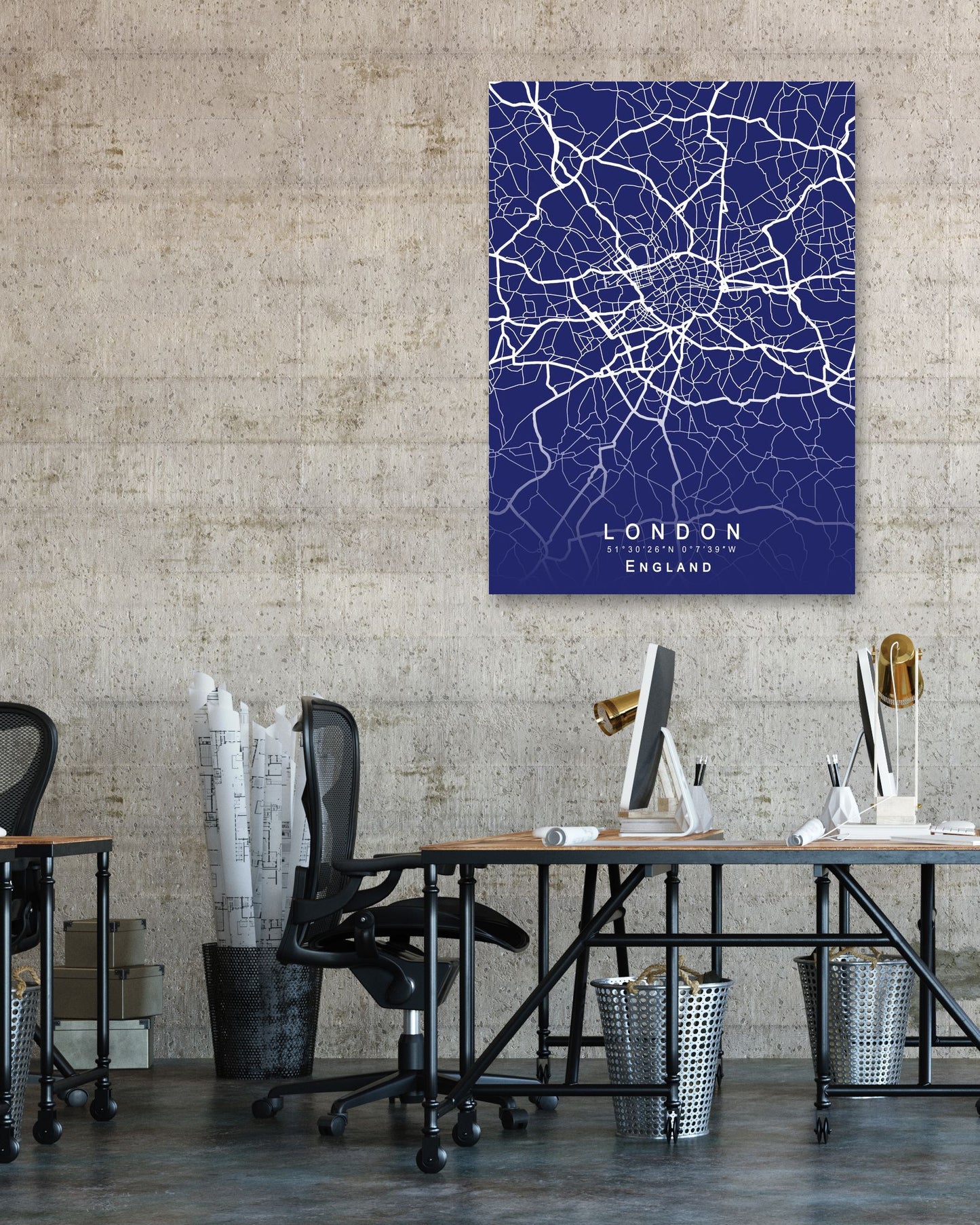 London Map Blueprint - @GreyArt