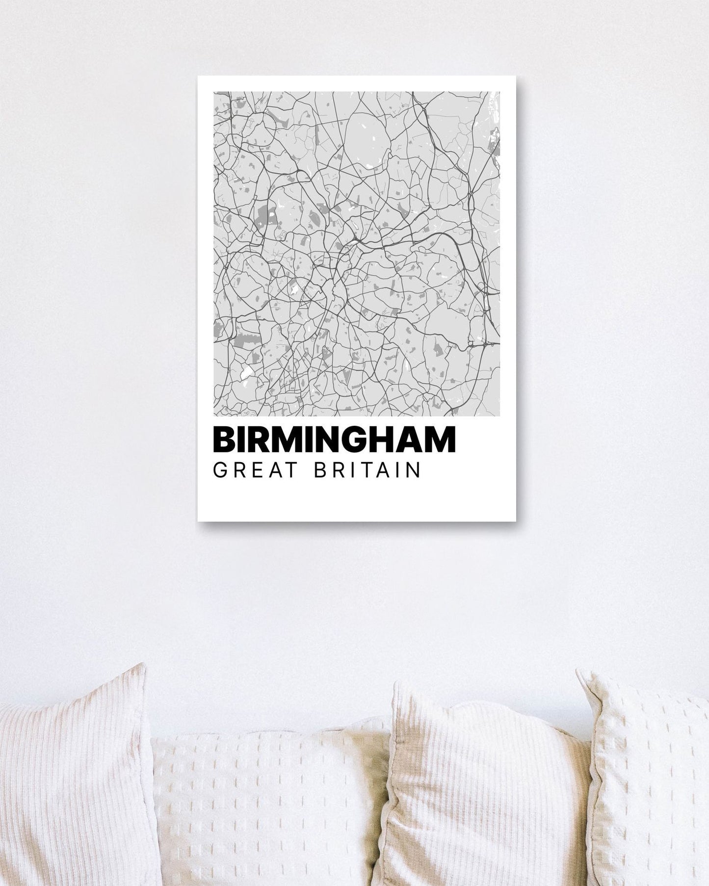 Minimalist Birmingham Map - @VickyHanggara