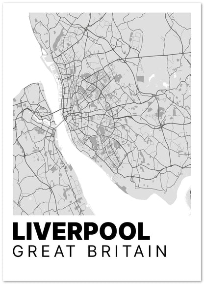 Minimalist Liverpool Map - @VickyHanggara