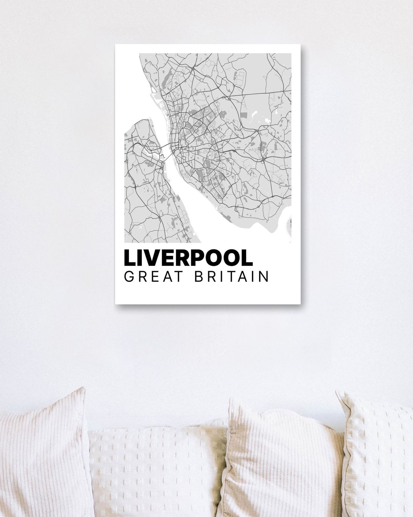 Minimalist Liverpool Map - @VickyHanggara