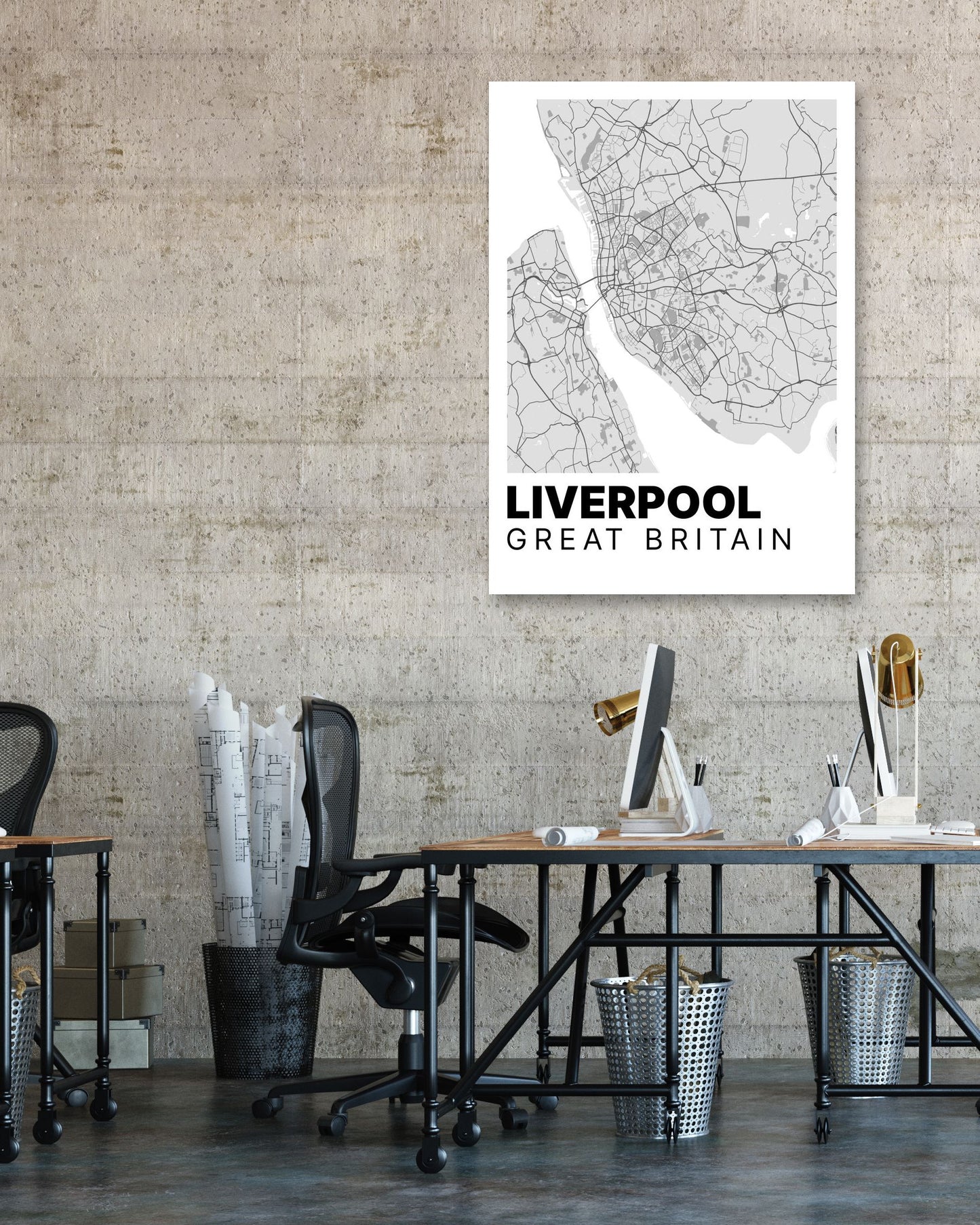 Minimalist Liverpool Map - @VickyHanggara