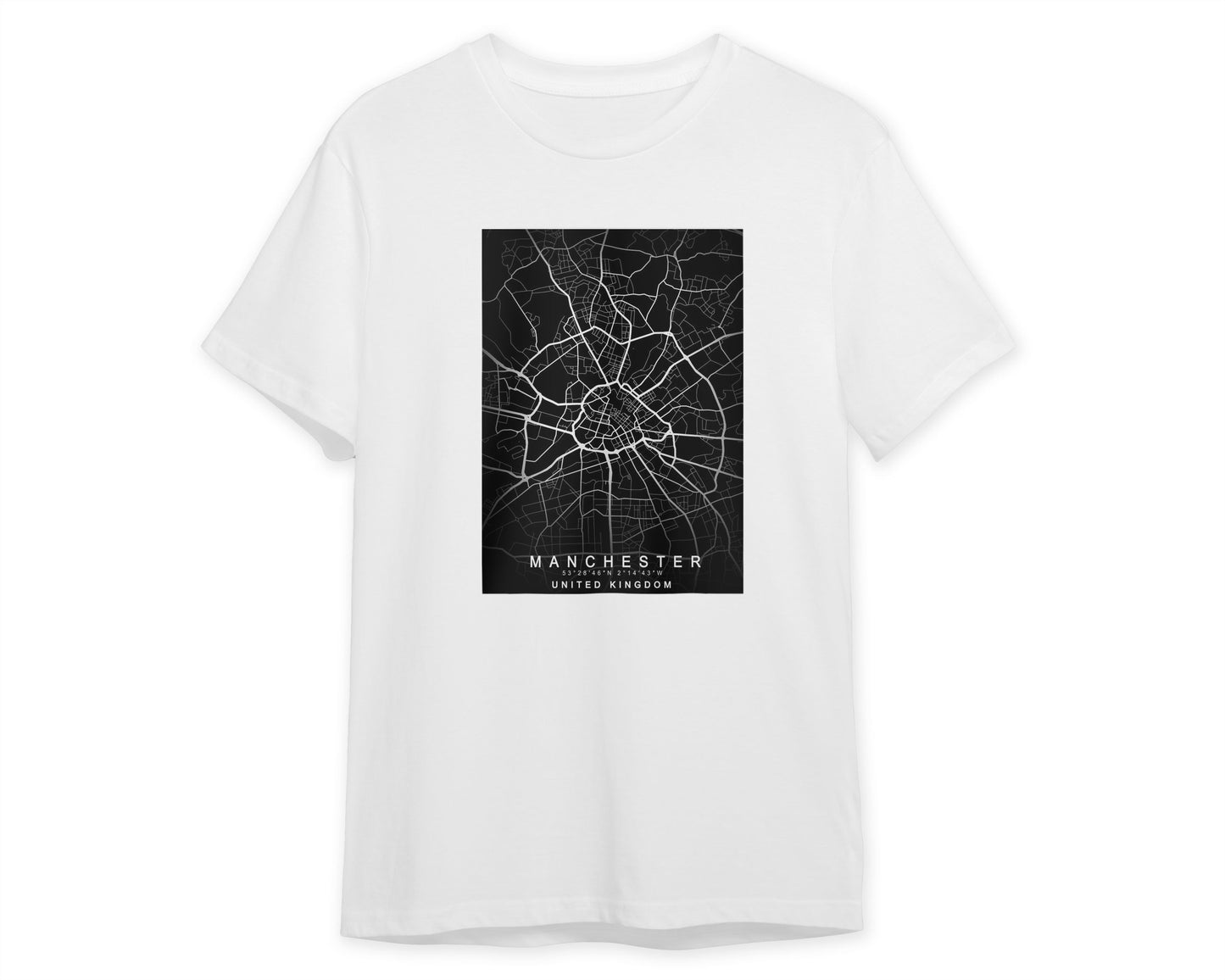 Manchester Map Black - @GreyArt