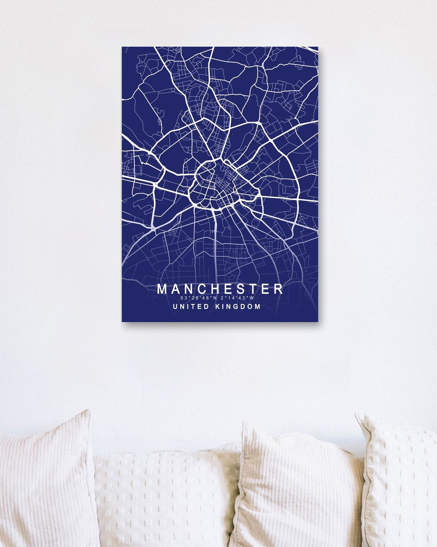 Manchester Map Blueprint - @GreyArt