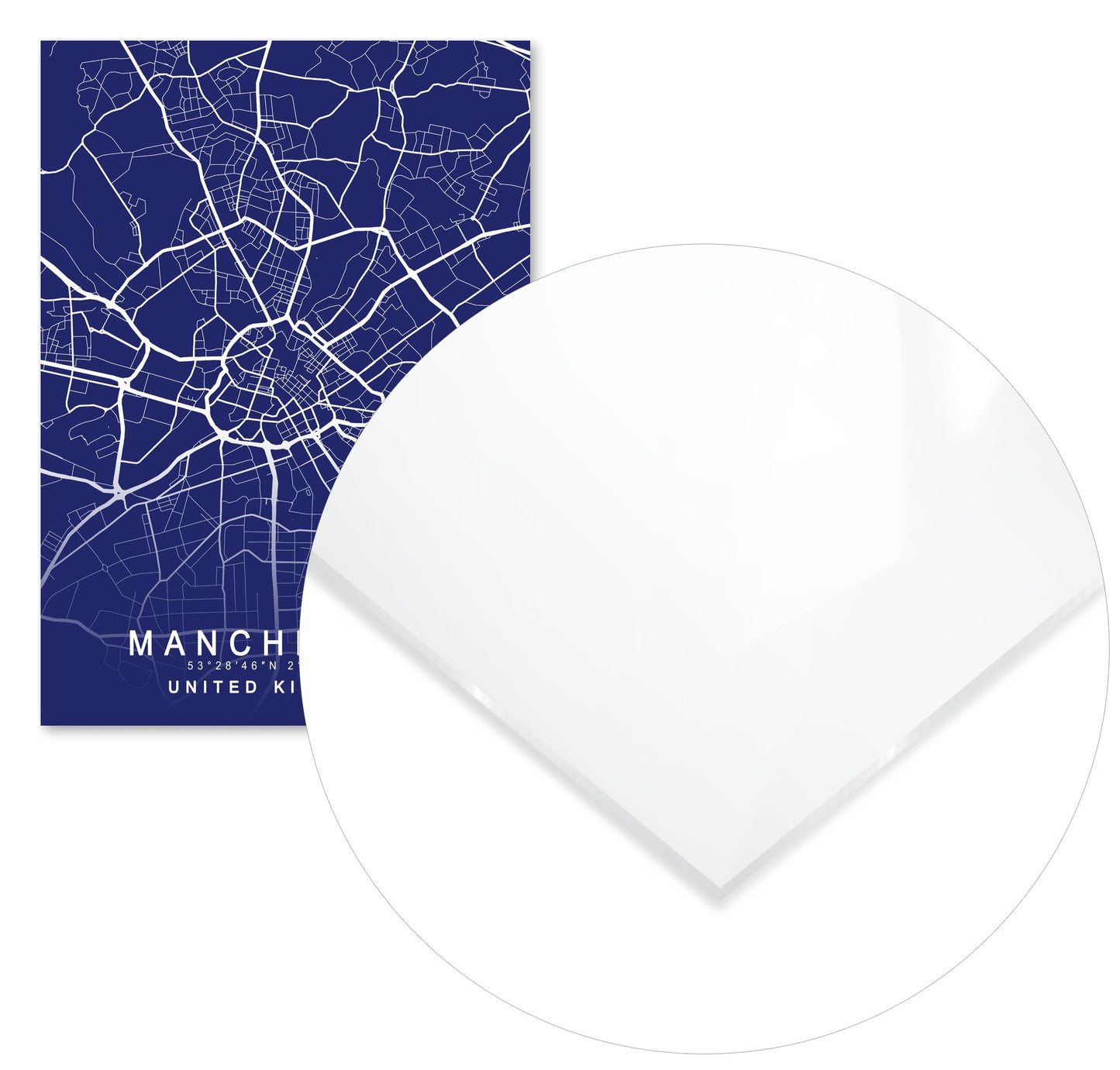 Manchester Map Blueprint - @GreyArt