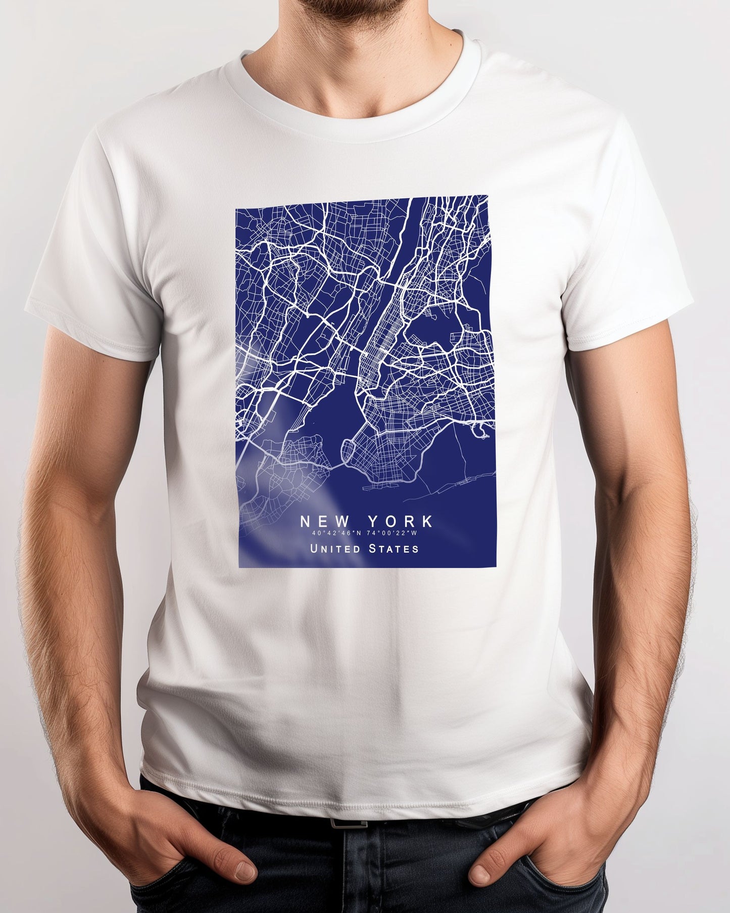 New York Map Blueprint - @GreyArt