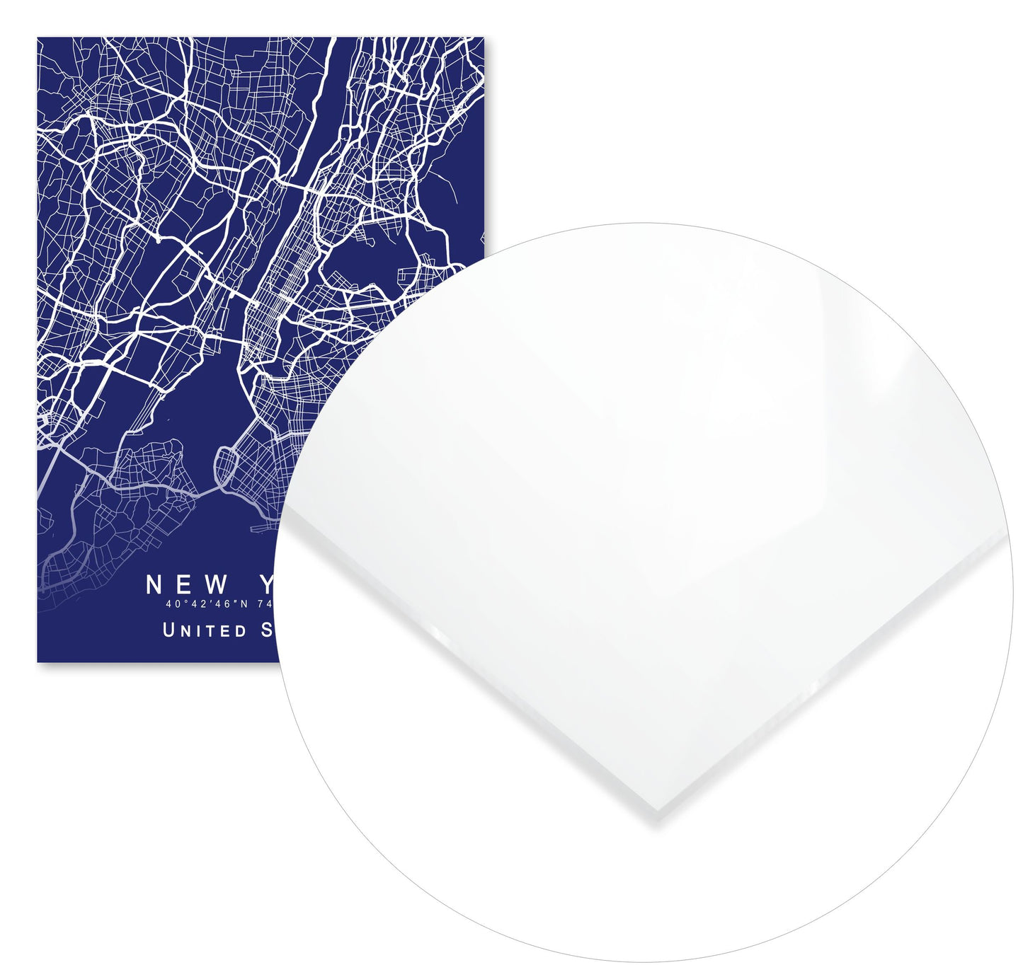 New York Map Blueprint - @GreyArt