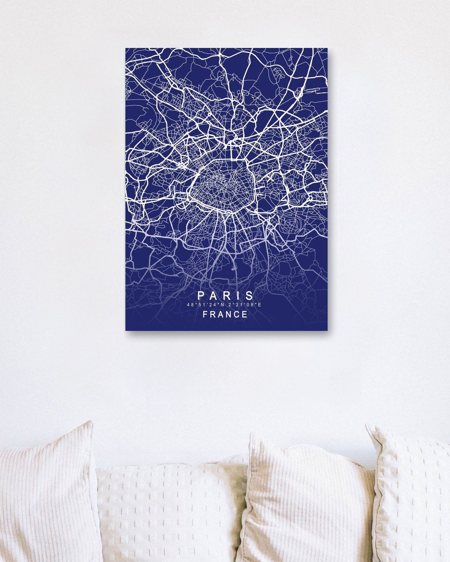 Paris France Map Blueprint - @GreyArt