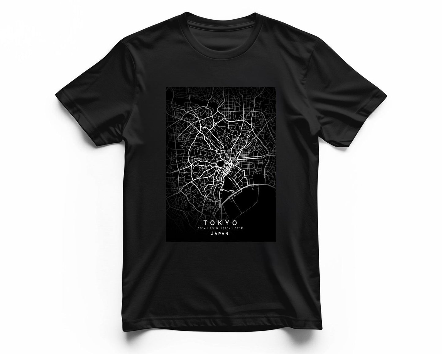 Tokyo Japan Map Black - @GreyArt